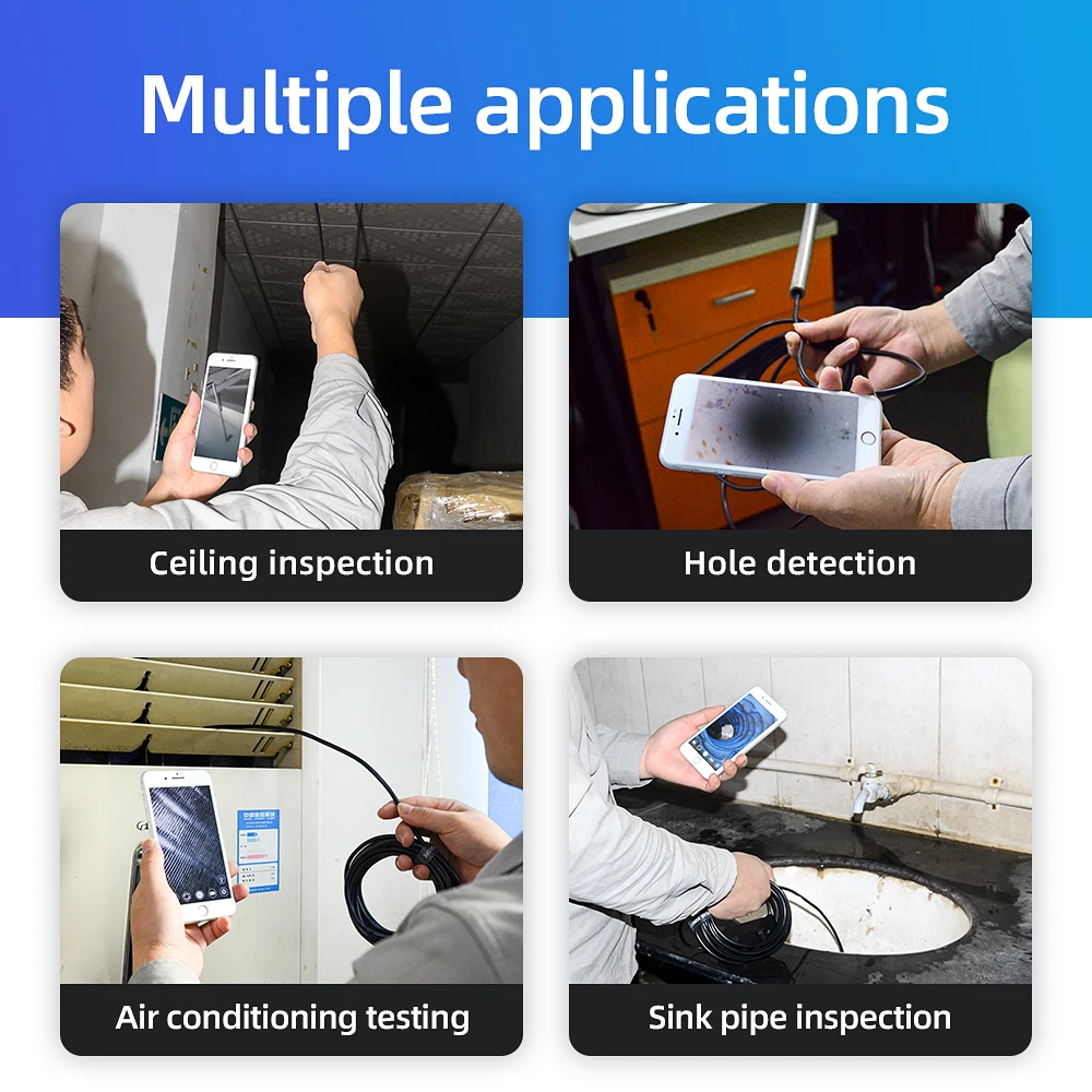 cheap wholesale single/dual lens 1 5 10m best wifi endoscope camera 5mp hd underwater camera rigid industrial borescope