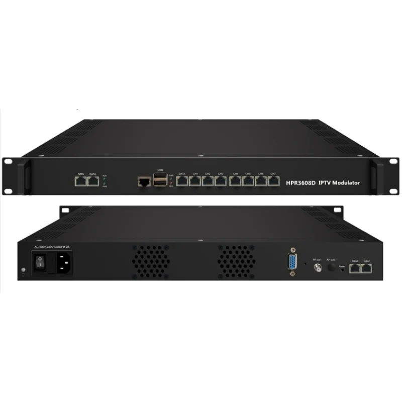 HTTP/UDP/RTP/RTSP/HLS over ip to rf modulator cable tv equipment 16 DVB-C 8 DVB-T 6 ISDBT 8 DTMB rf out