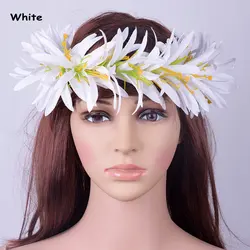 Flower Headband Tropical island spider lily elastic hair Accessories Haku Hula Dance wear foam hair pick clip multi colors