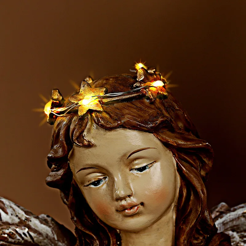 Factory Customize Innovative Angel Resin Sculpture Creative Art Crafts Prayer Angel Desktop TV Cabinet Ornaments Resin Figure