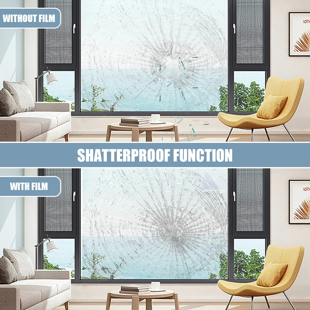 Clear Safety Window Tint Film 12mil 8mil 4mil Clear Transparent Safety Film Car Windshield Building Home Security Window Film