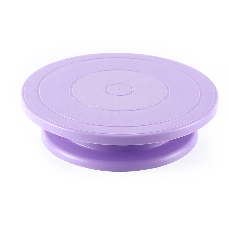 Professional Cake Turntable 10 Inch Plastic Cake Stand Colorful Turntable for Dessert Baking and Rotating Decorating