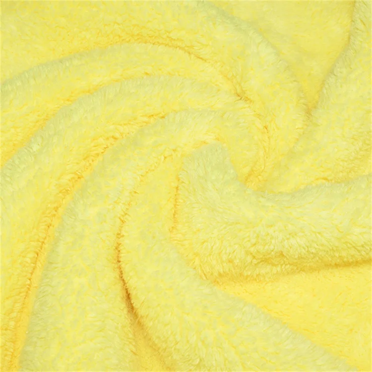 Custom 800gsm Highly Absorbent Strong Thick Microfiber Fabric Car Care Cloth Soft Plush Microfiber Coral Fleece Towel Car Use