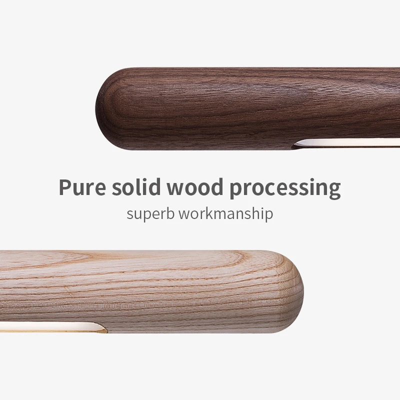 Minimalist Dining Room Wood Pendant Lights Modern LED Long  Living Room Bar Nordic Office Hanging Lamp