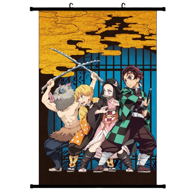 46 designs Anime 60*90cm demon slayer Tokyo revengers Jujutsu Kaisen Kakashi 3d painting Wall scroll poster cloth painting