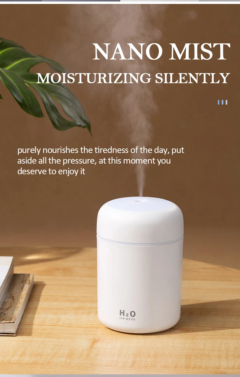 Mini  Atomizer USB Air Humidifier For Home Hotel Car School with 7 lamps