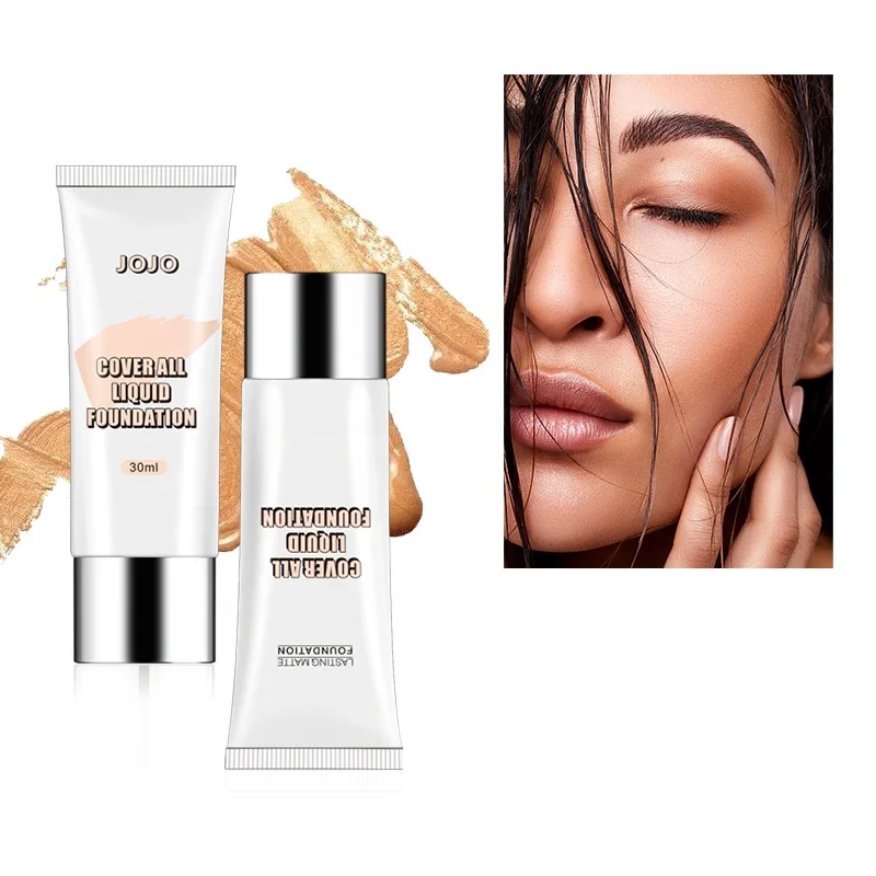 OEM изготовленный на заказ логотип 15 оттенков кисточка для жидкого тонального крема долговечностью Водонепроницаемый уход за кожей лица тональный крем