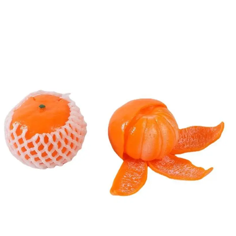 Orange shape anti stress sensory ball squeeze toy kids squeeze puffer ball  squeeze flour ball