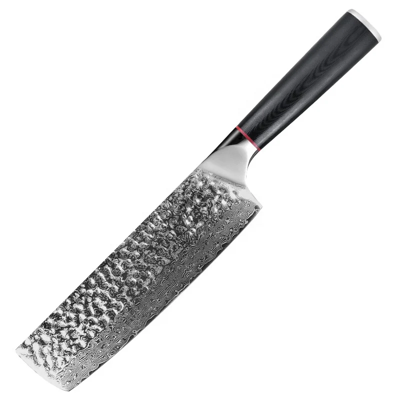 Маленькие овощные кухонные ножи usuba cleaver chef 6,5 дюйма VG10 японский нож Nakiri из дамасской стали