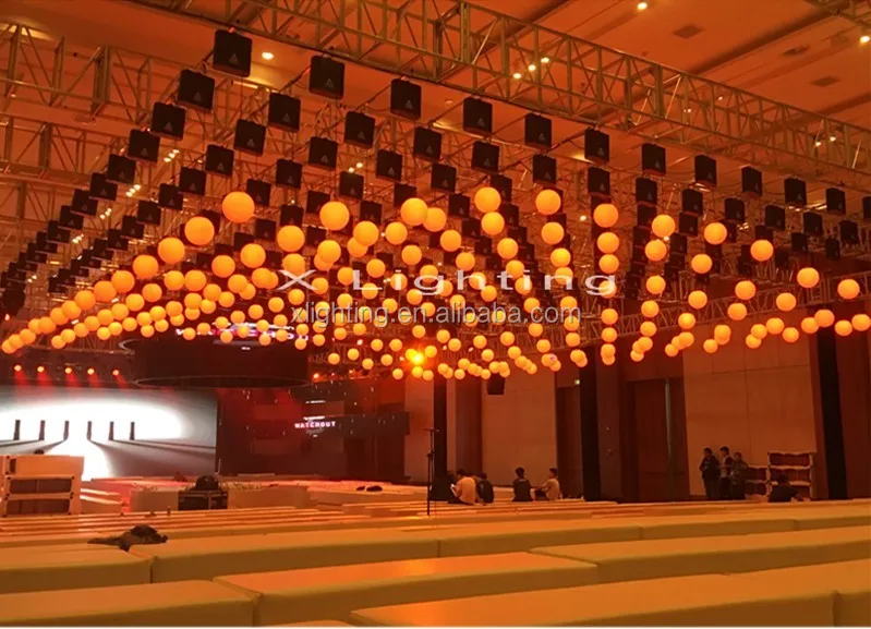 Professional DJ Disco LED Kinetic Lights Ball Winch System DMX512 Control Aluminum Body Concerts Weddings Hotels Clubs Rental