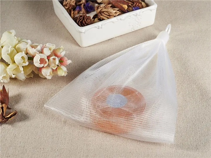 Foaming facial cleanser PE net for facial cleansing handmade soap-bubble mesh A103
