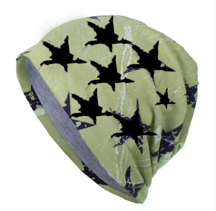 Wholesale unisex adult cotton beanies soft slouch hat long baggy jersey elastic knit heather grey beanie