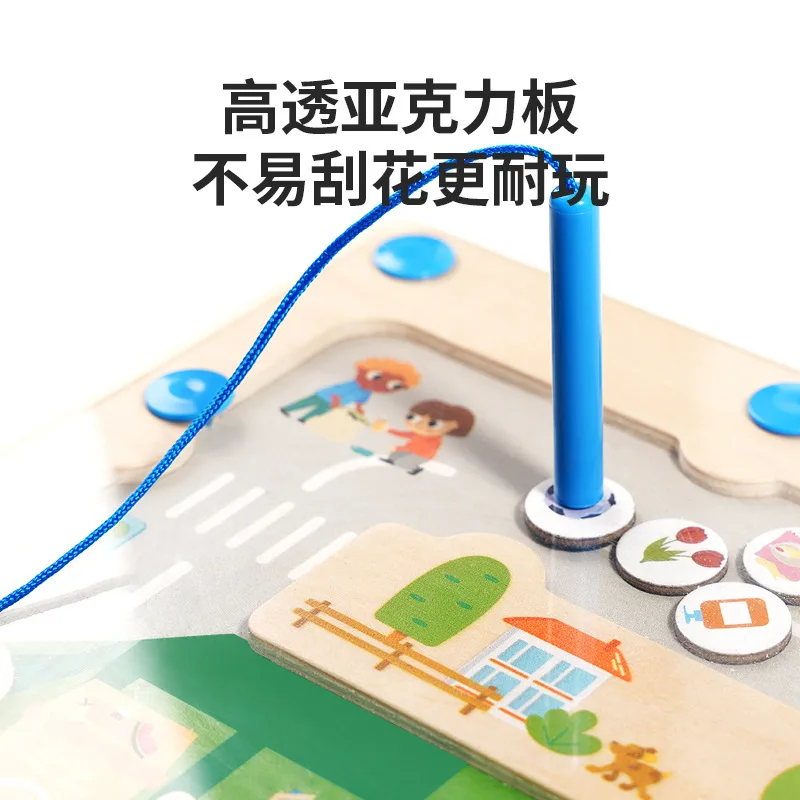 2024Hot saleQuality Classification Play Set Garbage Sorting Bins Enfants Wooden Eco Recycling Center Game Truck Toy For Children