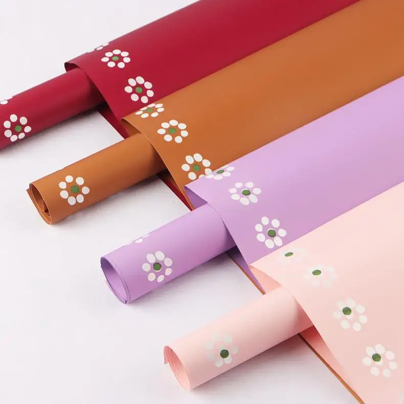 HUABAN 20pcs/bag Waterproof Flower Packaging Paper with Exquisite Small Floral Patterns Shop Supplies