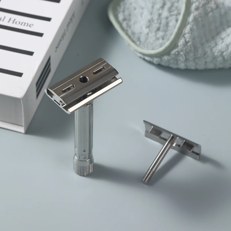 Yaqi Avanti Stainless Steel Adjustable Safety Razor for Men Double-Edged Razor for Face Use