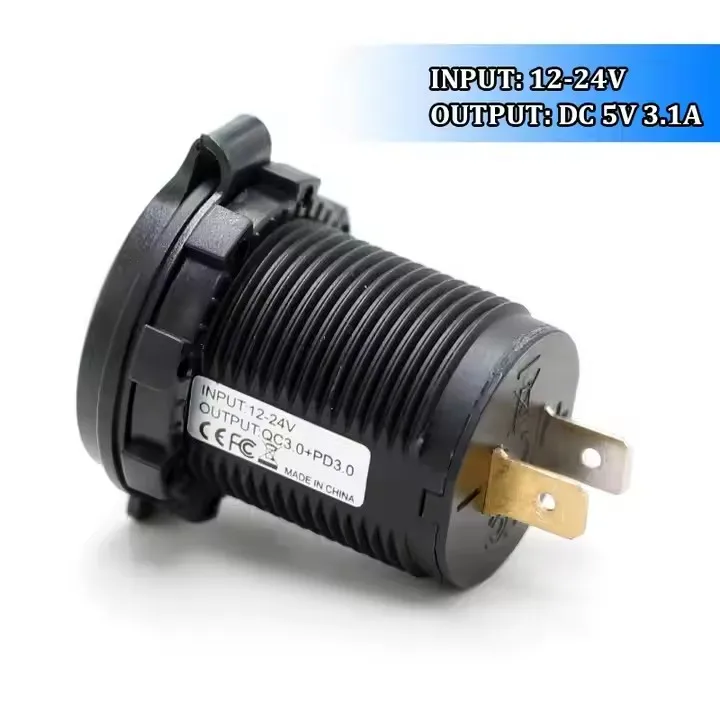 Usb C Pd 12V Install Usb Port In Car Fast Charging 2 Ports Qc 3.0 And Type C Pd Dc 12V-24V Dual Usb Power Socket Outlet