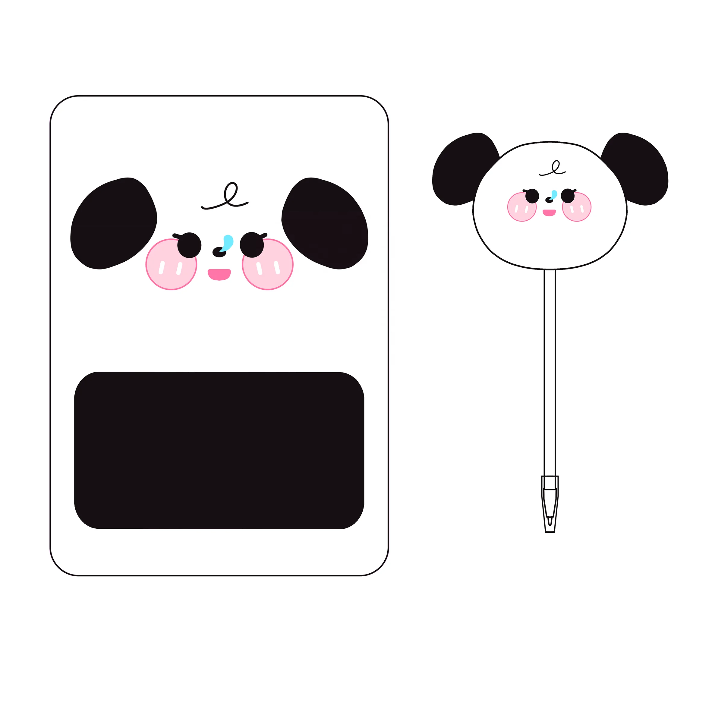 Custom Master Dog Puppy Plush Decor Notebook Stationery Set Perfect Birthday Gift Kids Diary