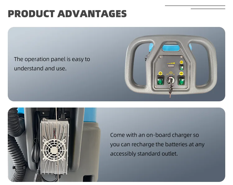 EAC Certification Shuojie SJ45B Walk Behind 510mm Cleaning Width Single Disc Floor Scrubber