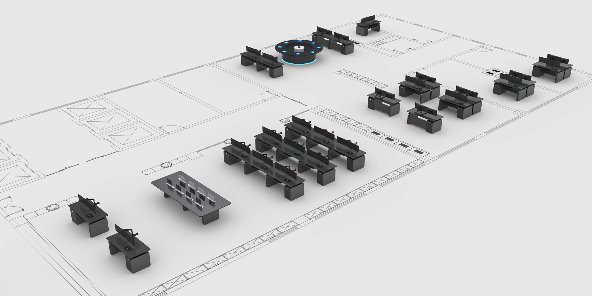 kesino system integrator hot sale smart electric height adjustable console air traffic control lifting column console