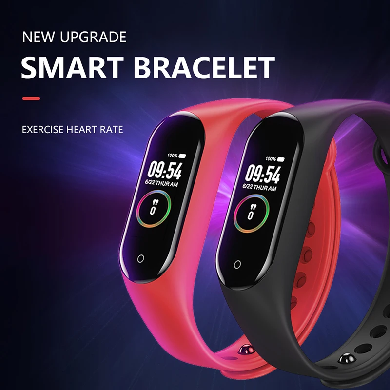 Hot sale HD Dynamic color screen fitness tracker heart rate mobile phone band sport M4  t500 smart watch bracelet
