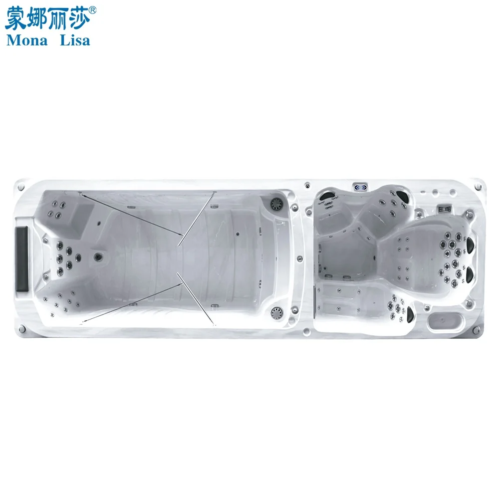 Monalisa 6.8m Swimming pool with Hot Tub Complex Dual Zone Spa Pool for Villa M-3373