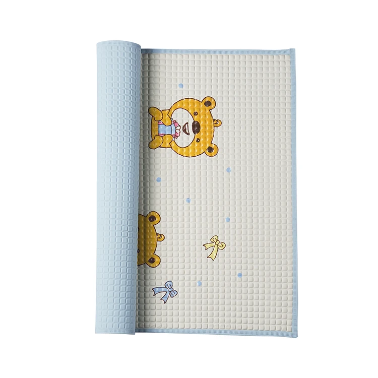 Easy to clean Air Filled Rubber Cot Sheet Baby Sleep Mat Soft Mat Warm And Kind Beautiful Pattern