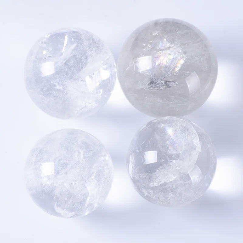 
Wholesale Natural Small Size Polished Clear Quartz Spheres Clear Crystal Balls For Meditation 