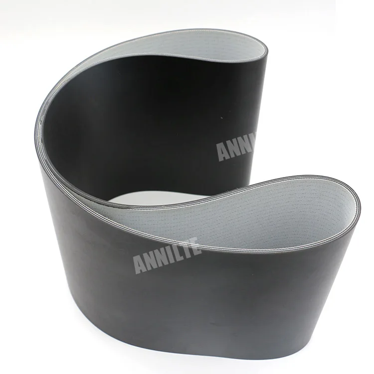 Annilte Matte Black PVC belt  4.0mm  Industrial Transmission Conveyor Belt manufacturer