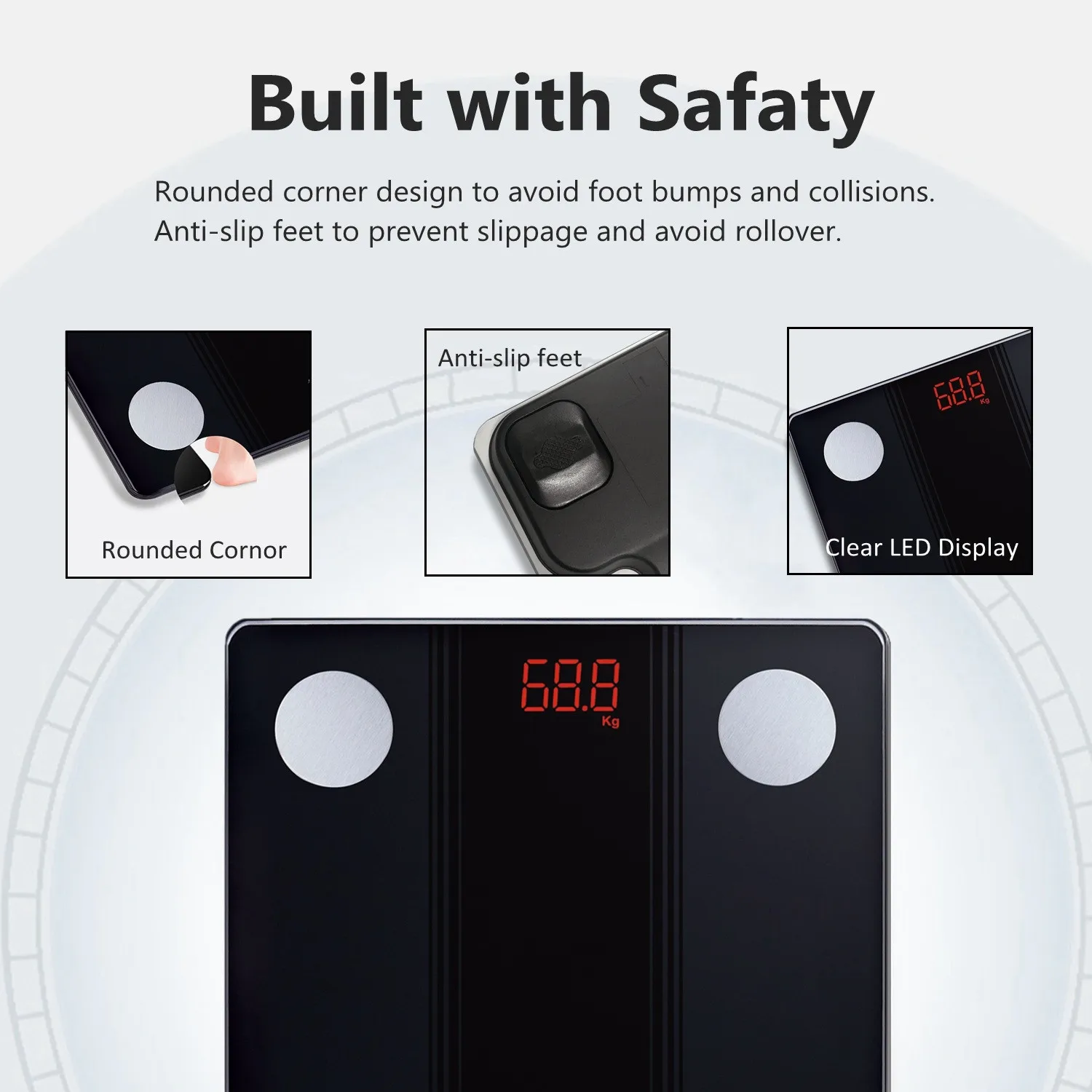 Low Price Electronic Bathroom Scale Body Weight Monitor Color Body Fat Composition Scale Smart Body Fat Scales