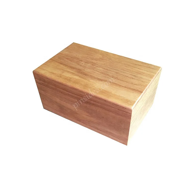 wholesale traditional plain wooden pet cremation cheap animal ashes storage box holder wood urn for pets