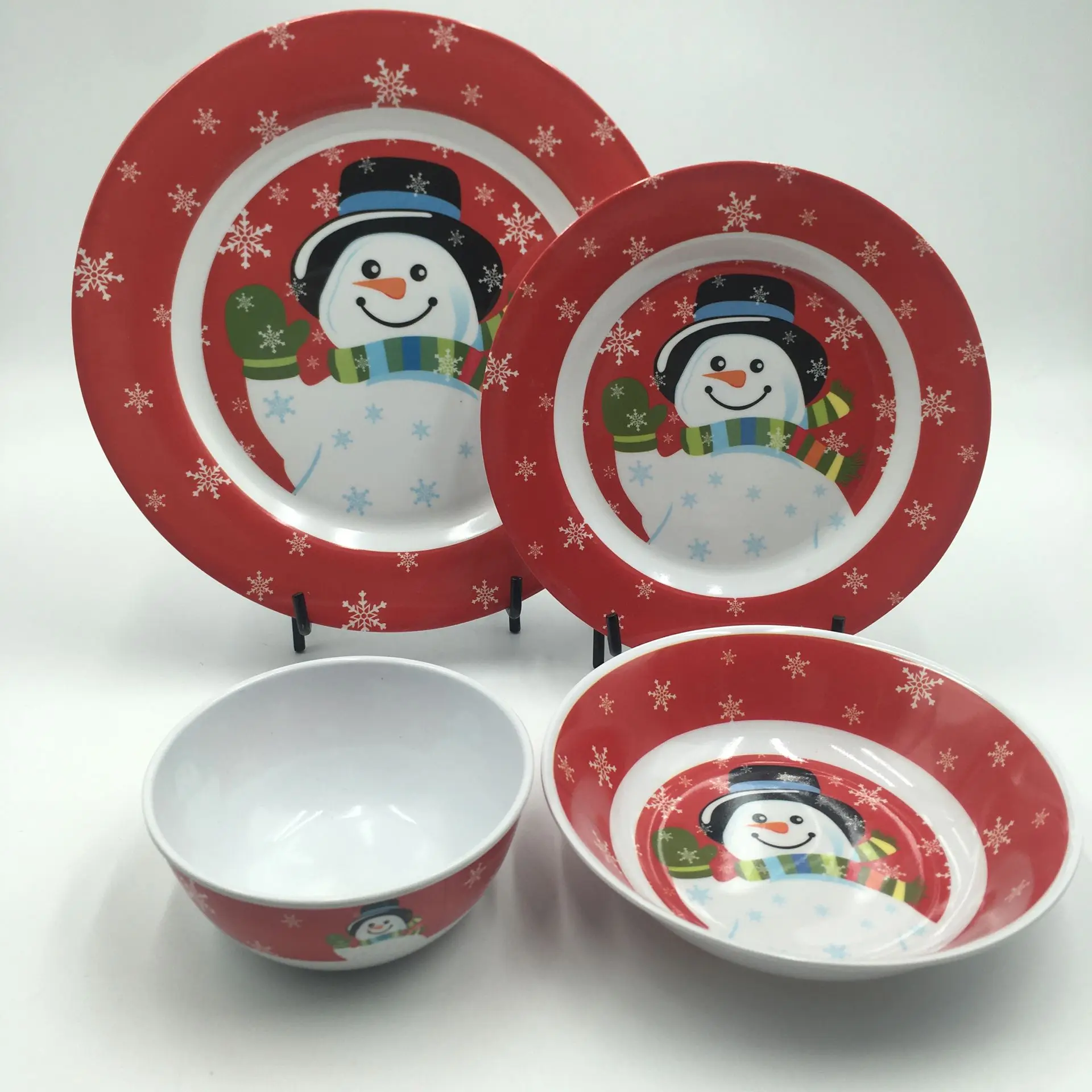16 pcs melamine tableware sets Christmas vajilla melamine cookware sets camping set