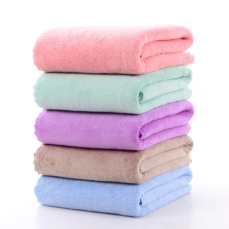 hot sale high qualtiy Quick Dry 70*140 Plain coral bath towel