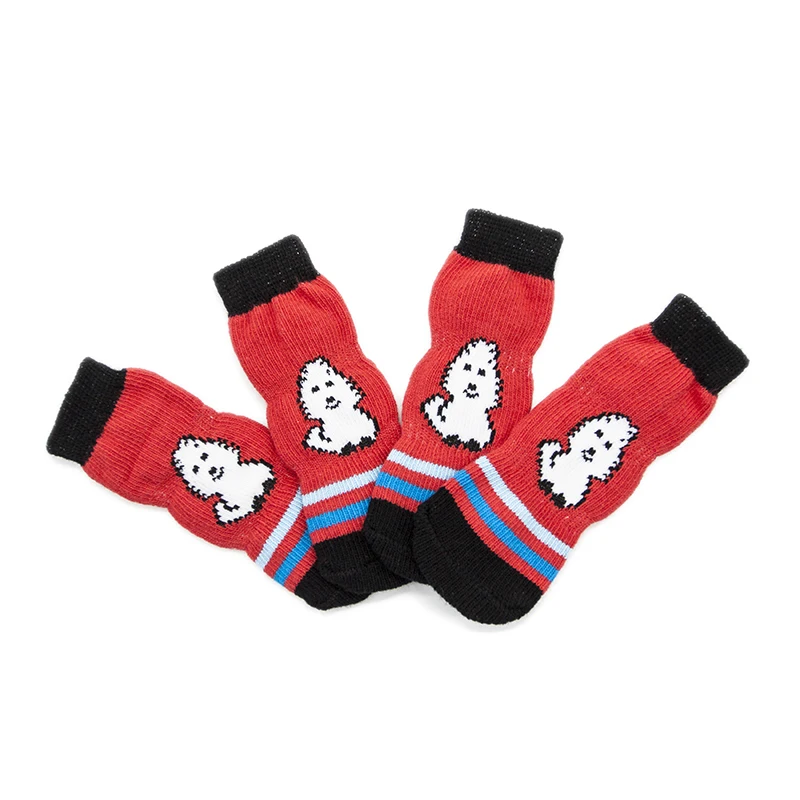 
( LPS002 ) Pet apparel dog anti slip protect paw socks custom design support 
