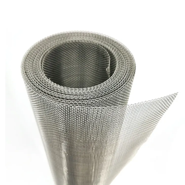 304 316 Stainless Steel Woven Wire Mesh Filter / Plain Dutch Twill 5 Micron SS 304 316 Wire Mesh Screen Cloth