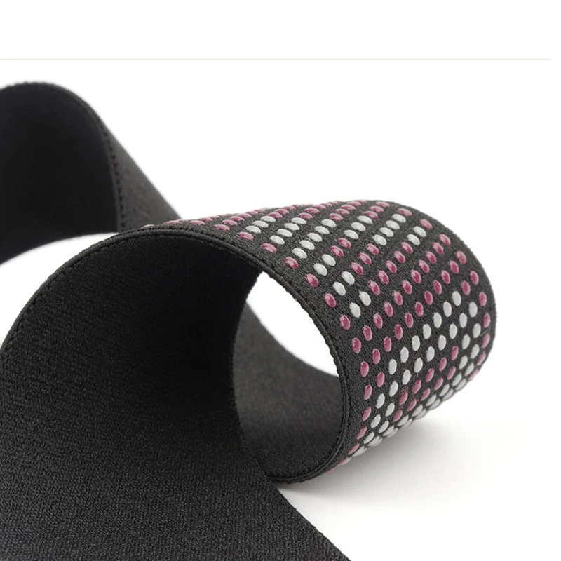 Gacent Custom Spandex Polyester Non Slip Silicone Coated Elastic Webbing For Sports Clothing Underwear