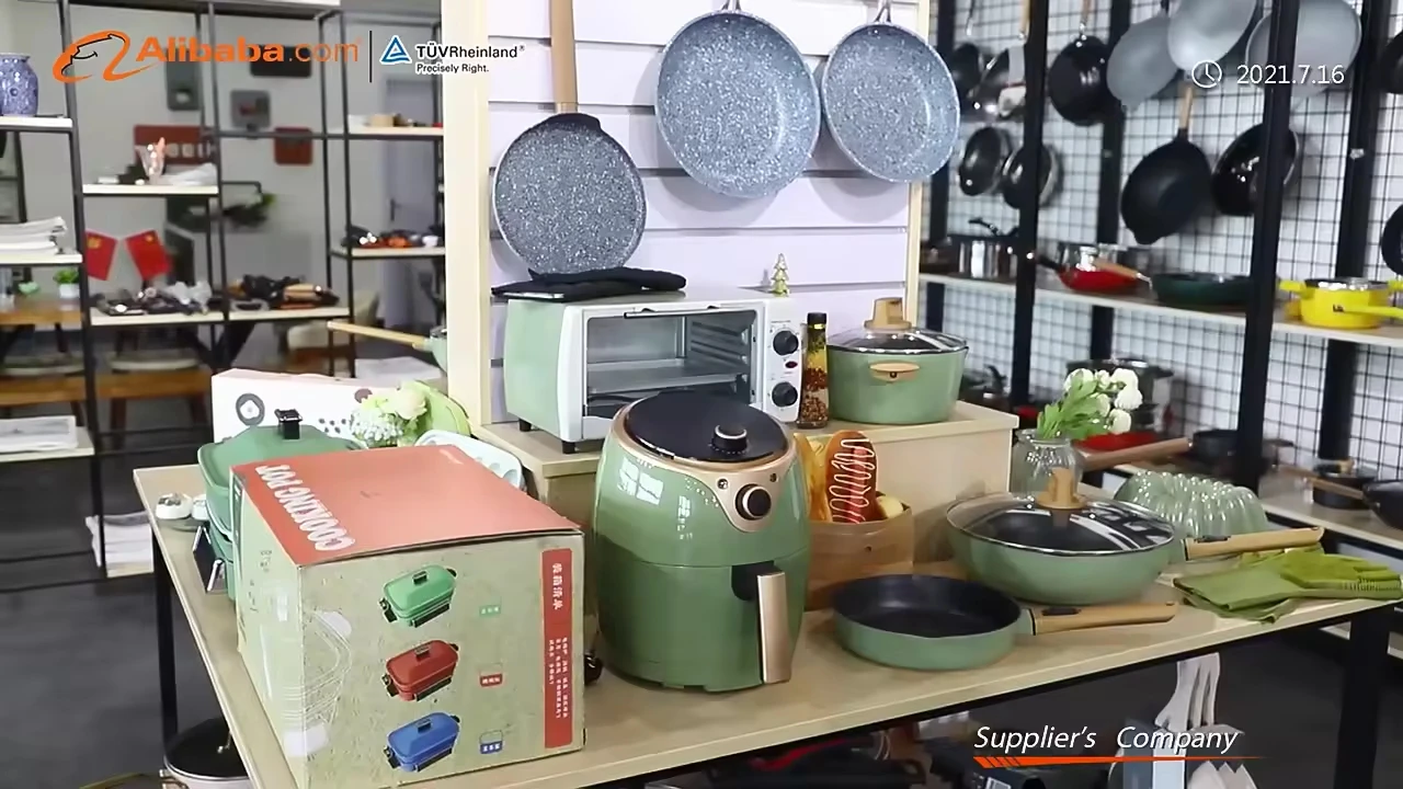 Hot Sale Heavy Home Cooking Marble Forged Aluminium Granite Pot Saucepan Nonstick Cookware Sets