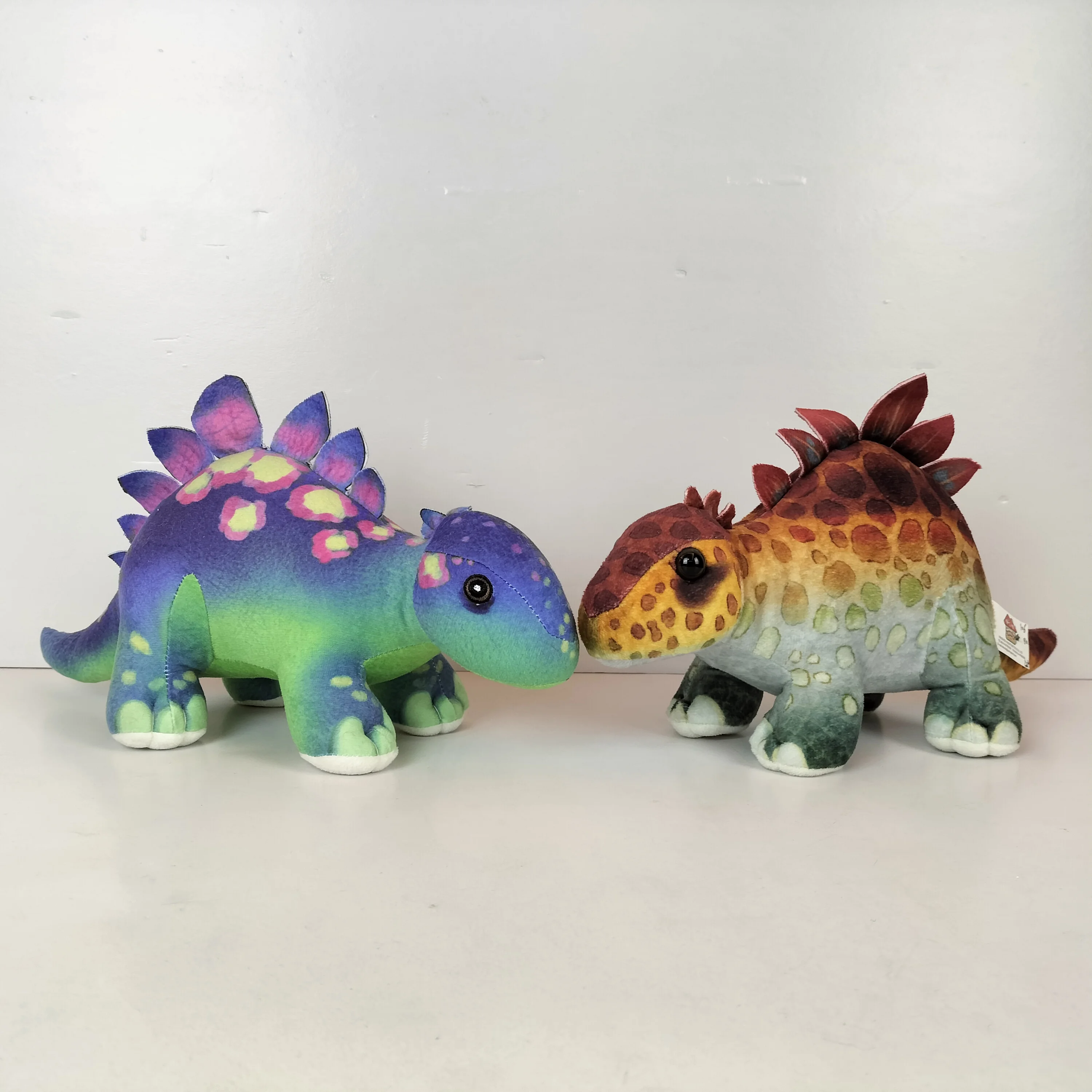 Wholesale high quality Lifelike dinosaur stuffed animal toy custom made realistic  little colorful plush toy for kids