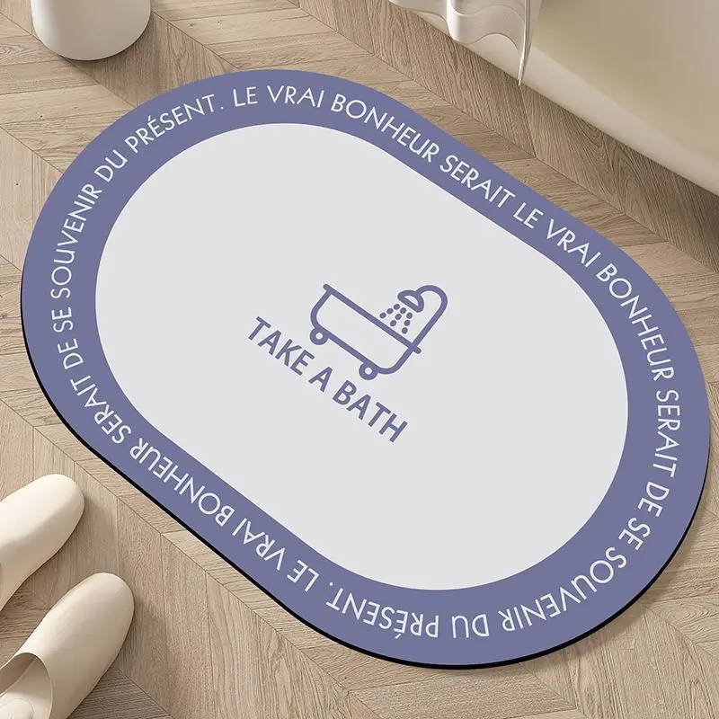 2024 Новый многоцелевой Быстросохнущий Противоскользящий водонепроницаемый нескользящий роскошный диатомитовый резиновый коврик для ванной набор