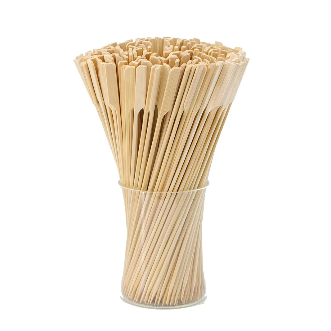 Disposable Kebab Flat Wood Bamboo Teppo Paddle Skewer Stick