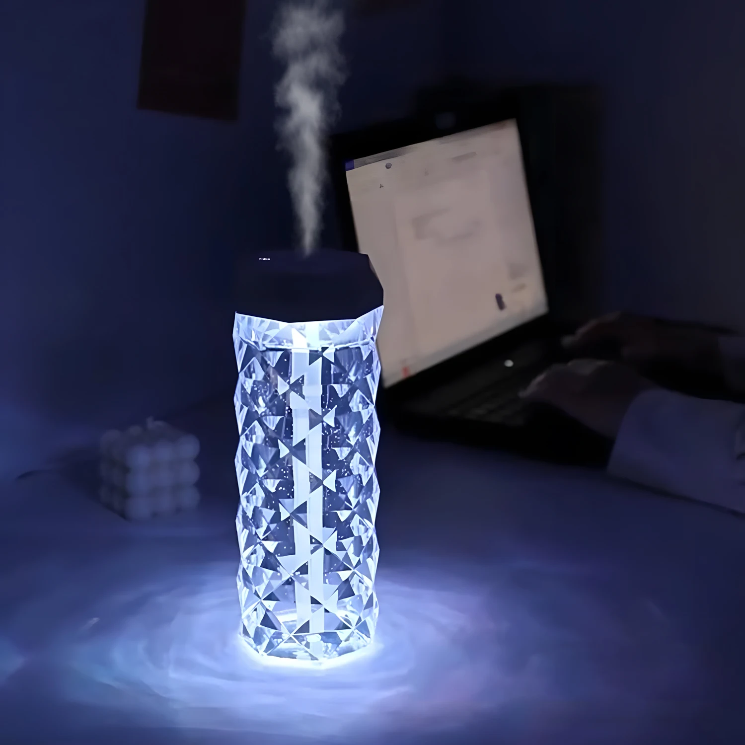 Мини-usb-увлажнитель воздуха с ночником портативный домашний светодиодный увлажнитель акриловый кристалл Алмазный ночник для детей