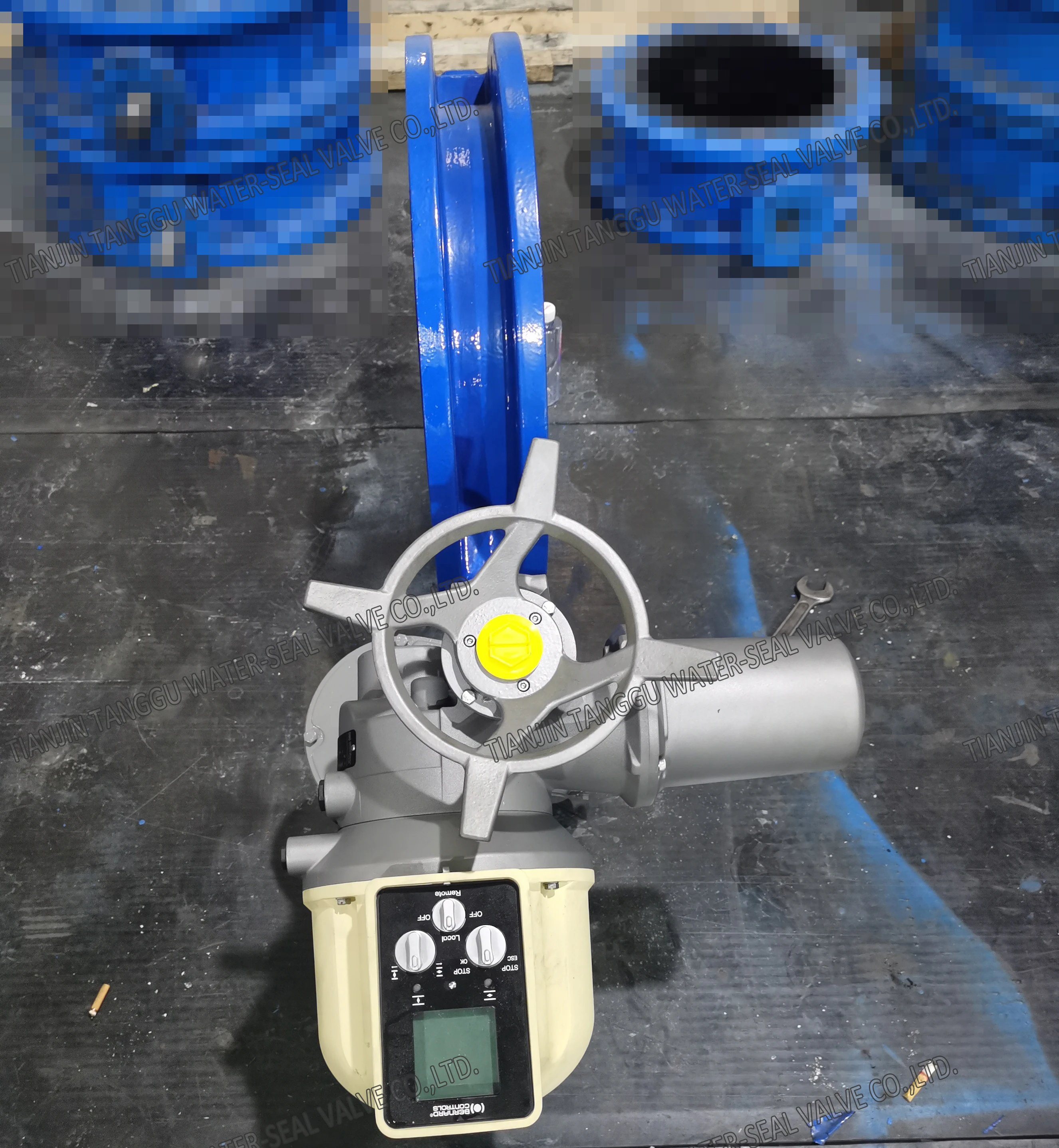DN500  DN700 Concentric Double Flange Butterfly Valve with IP68 Electric Actuator for Drinking Water