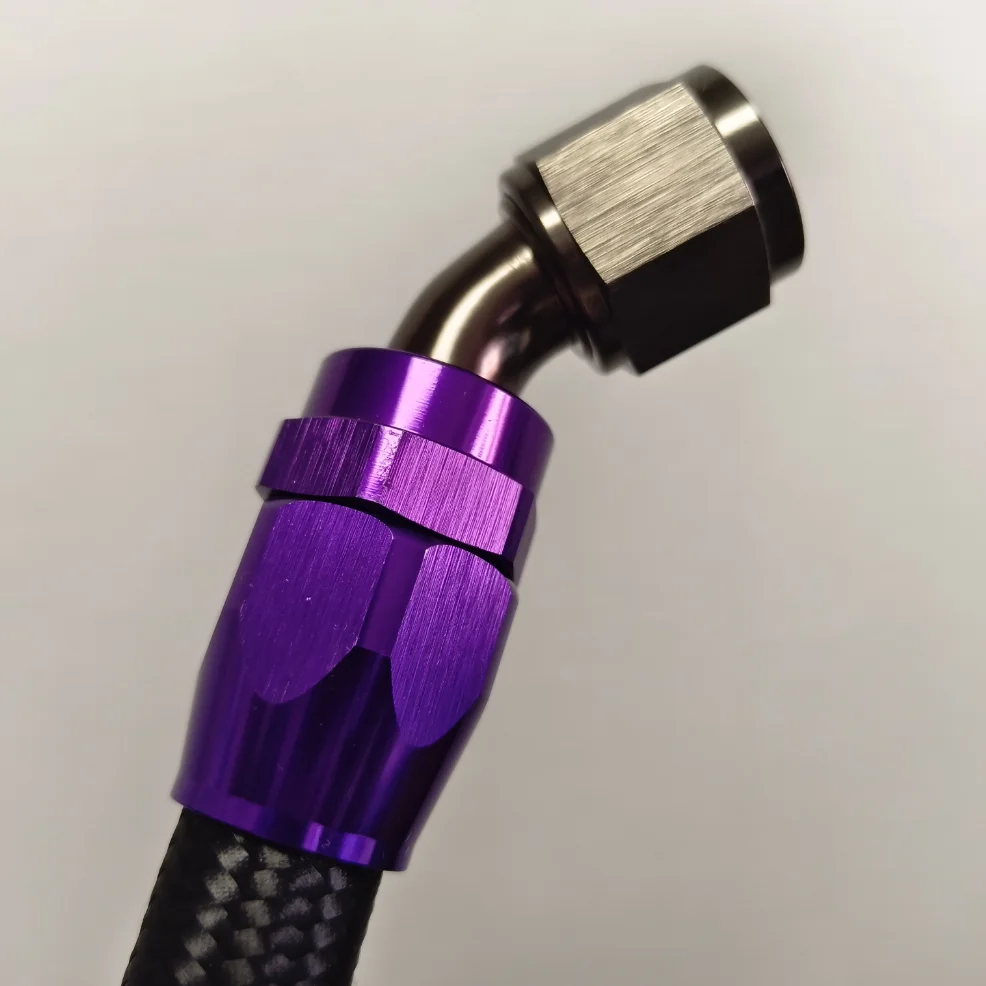 Logo Custom Aluminum 45 90 Degree Female Purple Dash AN Fitting AN6 6AN #6 AN8 8AN #8 AN10 10AN #10 Swilve Hose Ends Adapter
