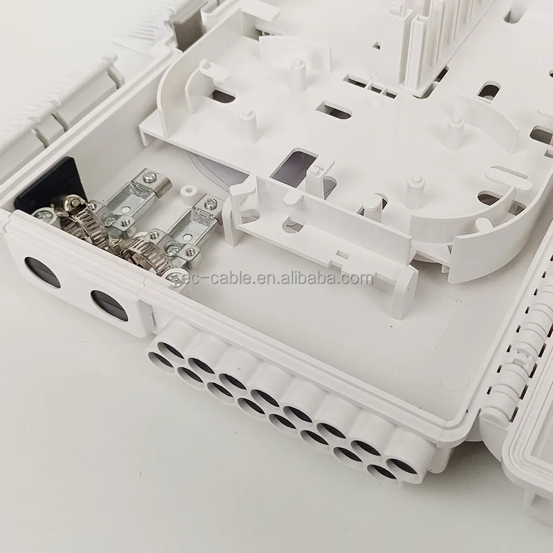 IP65 Water-proof Ftth 16 Way Fiber Optic Distribution Box with  Fiber PLC Splitter-Mini Plug-in module or  Bare Fiber type PLC