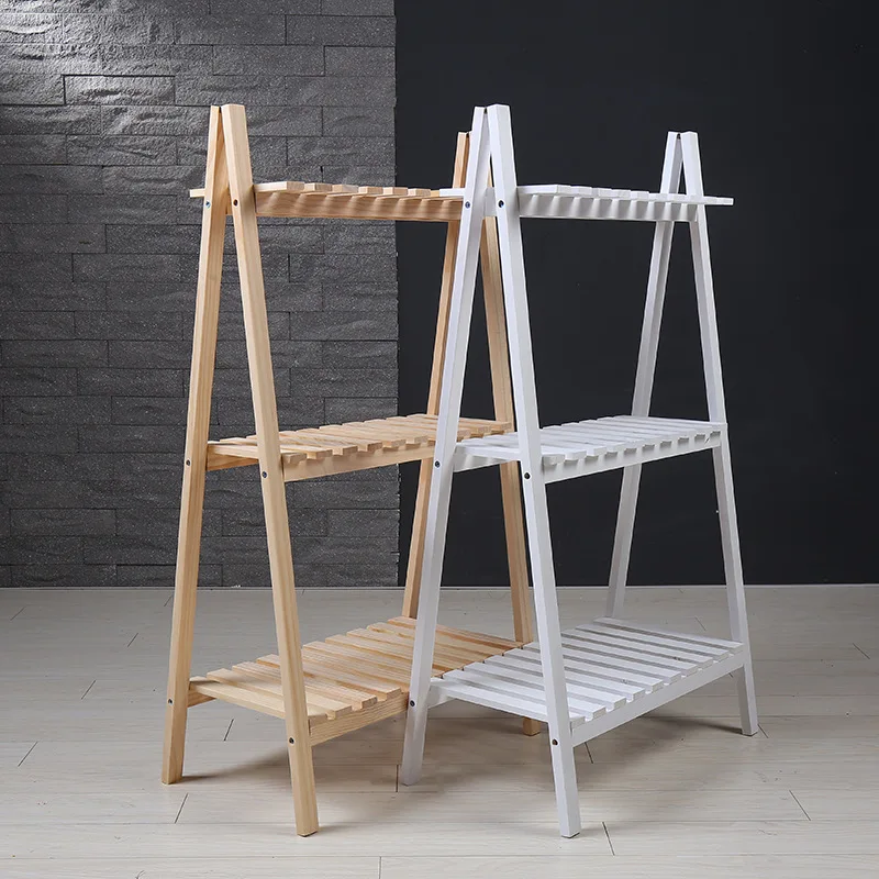 3-ярусная деревянная стойка для цветов