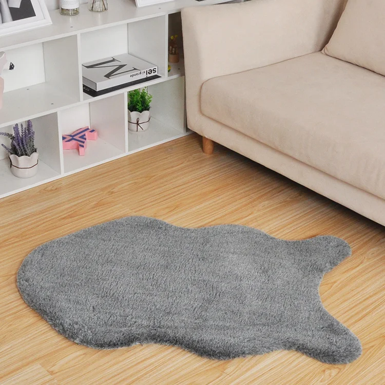 Shaggy Rabbit Fur Carpet For Living Room Home Warm Plush Floor Rugs