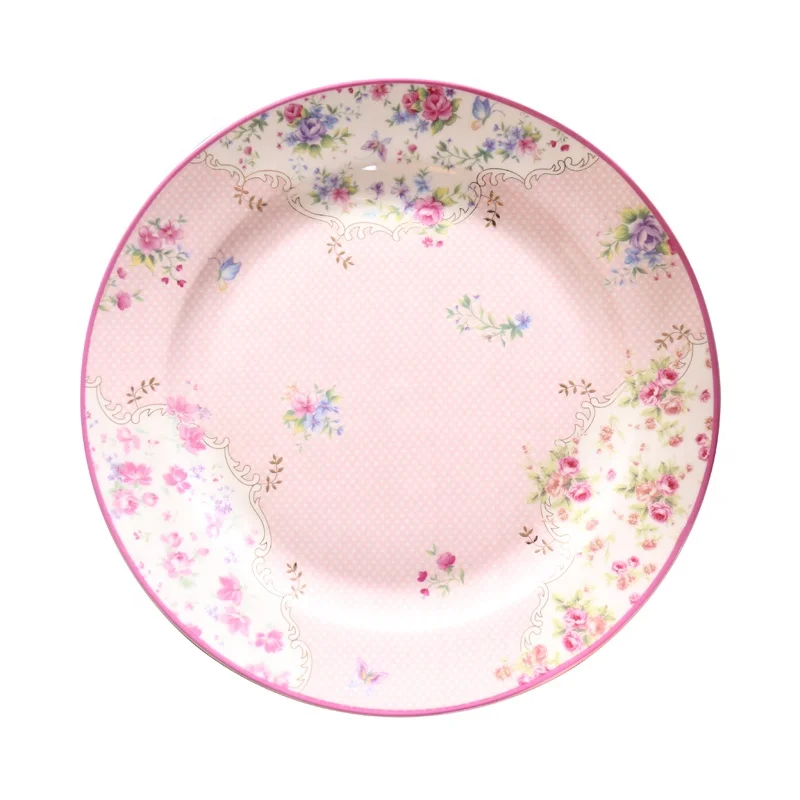 Ceramic Plate Dinner Plate with Cute Cat Design for Creative Cartoon Plate Dish Dinnerware Round Customized Pattern Kitchen