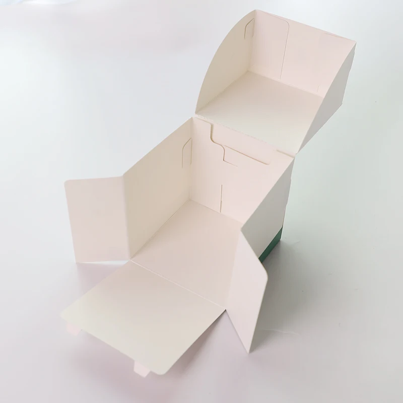 Custom recyclable kraft paper cake box 8 inch 10 inch portable west corrugated box window 6 inches square