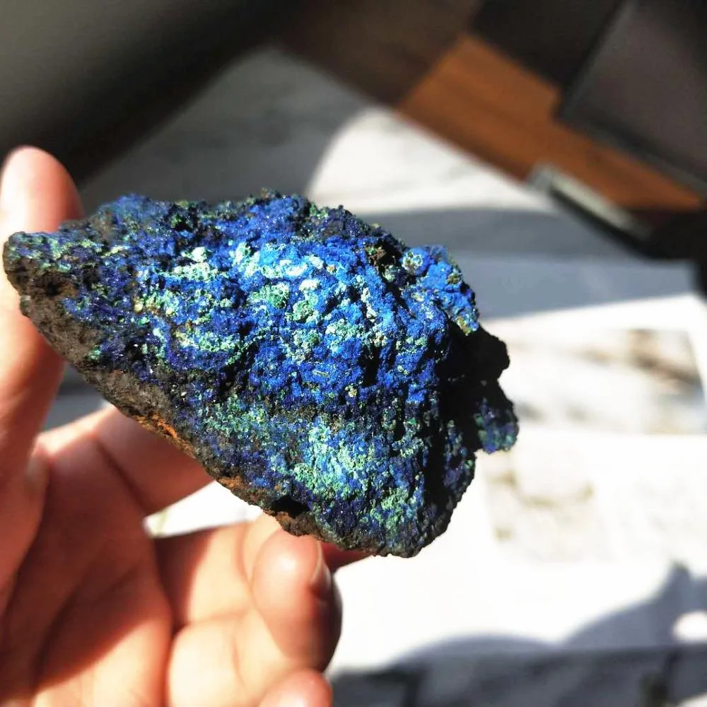 Hot sale high quality raw gemstone blue & green azurite malachite mineral specimen natural crystal crafts healing stone