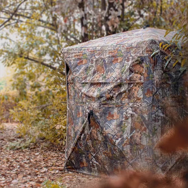 Portable Hide Chasse See Through Ground Blinds Material Camouflage See-Through Pop Up Hunting Blind Tent