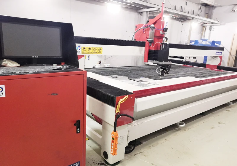 Designed granite worktops 45 degres granite cutting 5 axis water jet cutting machine